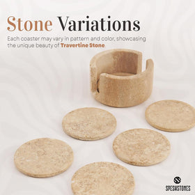 SPESHSTONES coaster on coffee table protects surfaces during daily use