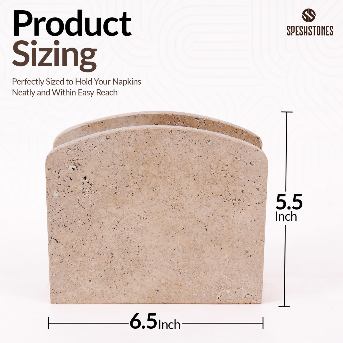 SPESHSTONES eco-friendly napkin holder supports sustainable dining and clutter-free surfaces