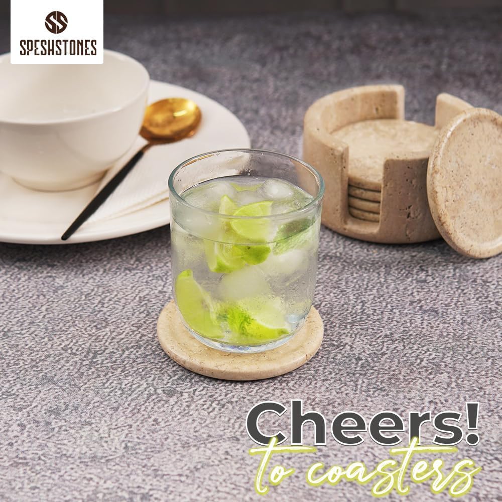 SPESHSTONES outdoor-ready coasters endure patios and bar settings with durable protection
