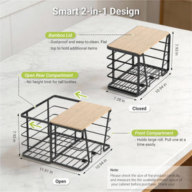 Sphakl front basket shows large roll compatibility for easy access.
