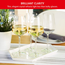 Spiegelau Style Crystal White Wine Glasses—chardonnay setup for refined white wine tasting at home