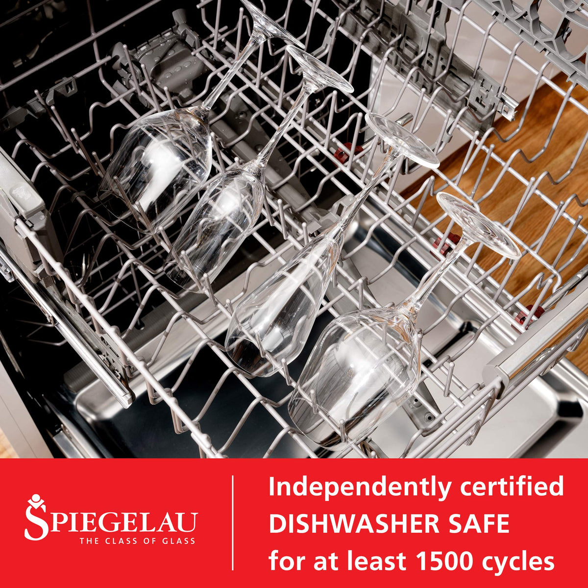 Spiegelau Style Crystal White Wine Glasses—dishwasher-safe stemware for easy cleanup after hosting