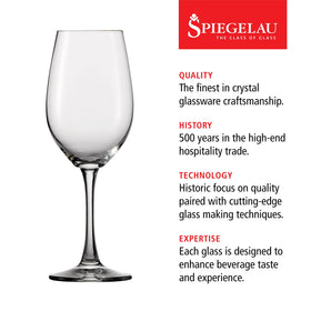 Spiegelau Wine Lovers 12oz bowl glass enhances aroma and flavor.