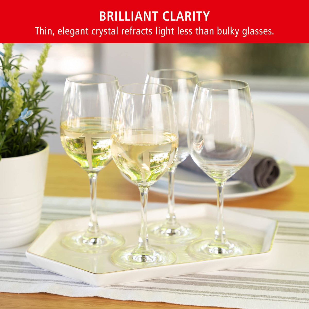 Spiegelau Wine Lovers Chardonnay glass suits white wines beautifully.