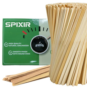 Spixir SPIXIR 7-inch round-end coffee stirrers for smooth stirring in hot drinks.