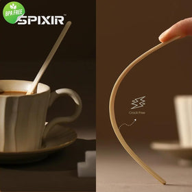 Spixir sustainable disposable stir sticks designed for quick disposal with food waste.
