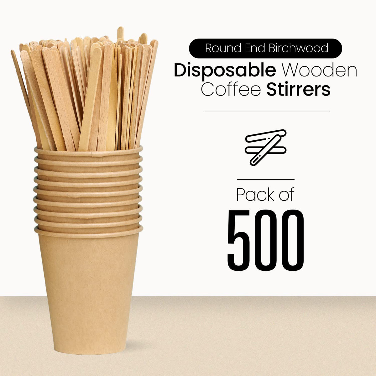 Spixir thick round-end stirrers ideal for hot drinks and sturdy mixing.