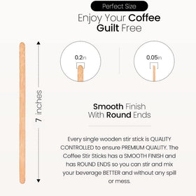 Spixir wooden stir sticks 1000-count to stock a busy coffee station.