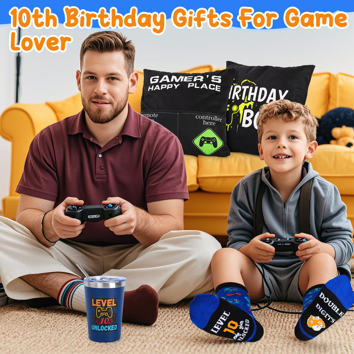 Splandiant 10th birthday gift set presented as a complete gamer-themed collection.