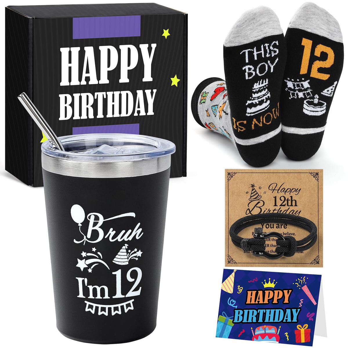 Splandiant 12th birthday gift set front view, ready to gift with playful packaging