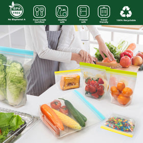 SPLF sandwich bags showing snug double zipper seal for freshness.