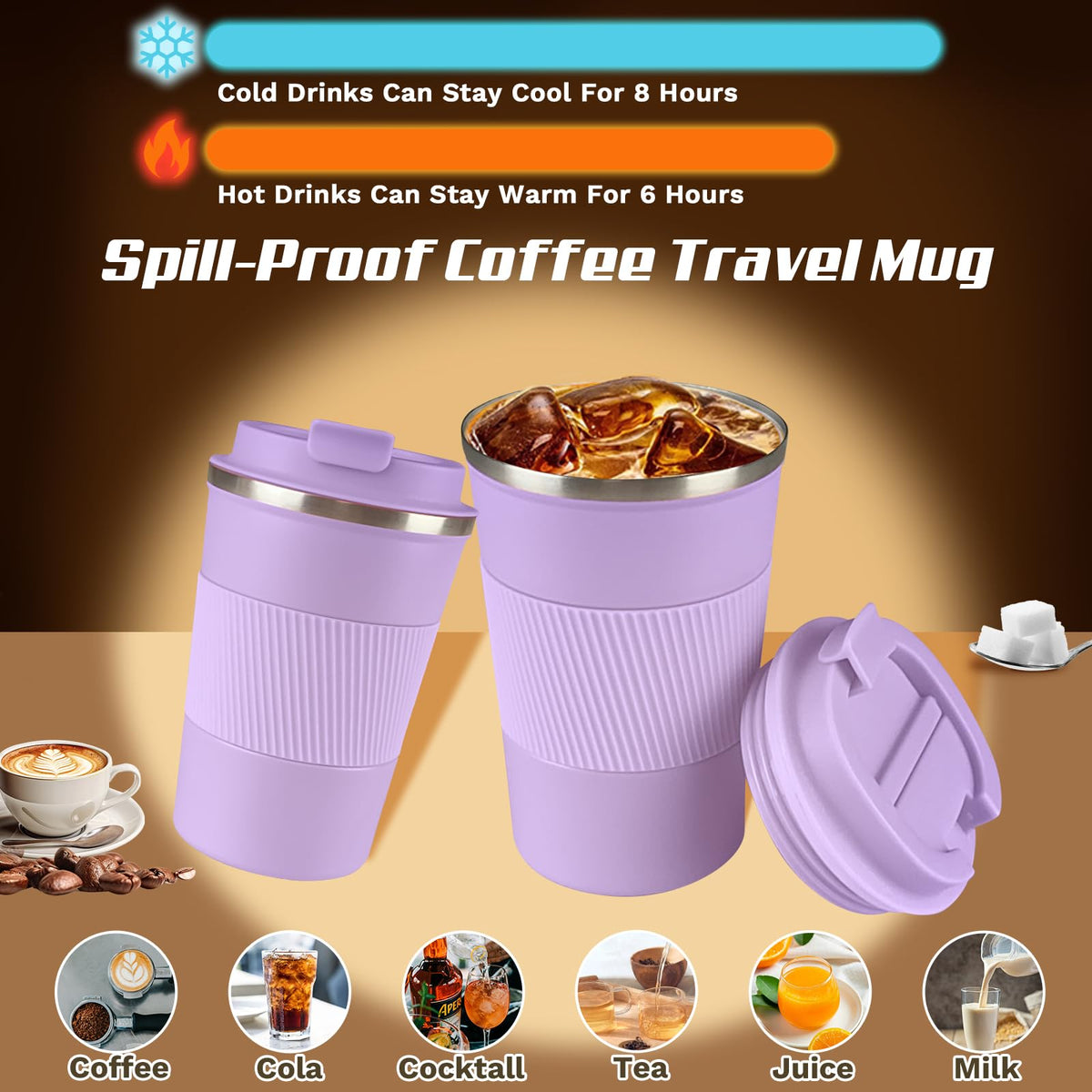 SPLMIFA leak-proof lid in action prevents spills during travel.