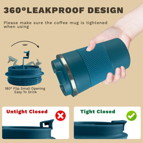 SPLMIFA mug fits car cup holders for on the go use.