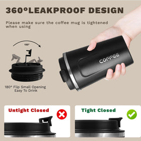 SPLMIFA travel mug silicone sleeve provides secure grip