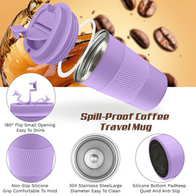 SPLMIFA vacuum-insulated mug demonstrates 6-hour hot and 8-hour cold performance for on-the-go drinks.