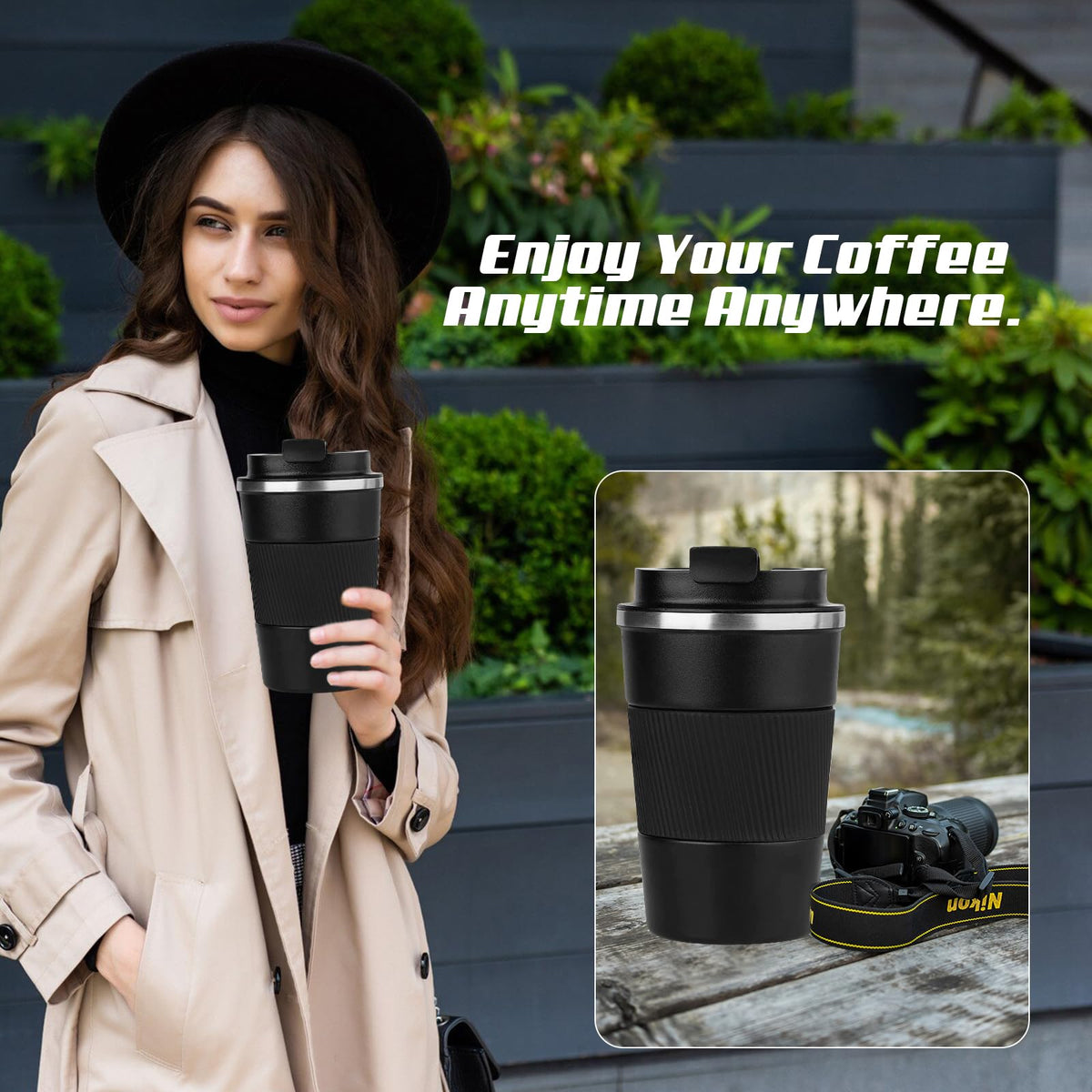 SPLMIFA 17oz mug fits car cup holders, ideal for travel