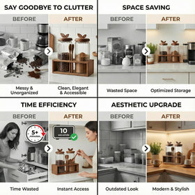 Splotiva modern acacia set elevates any kitchen counter.