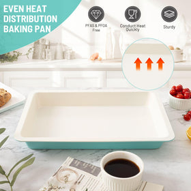 Spmarkt bake-and-carry clip-lid securing a Texas Sheet Cake for potlucks.