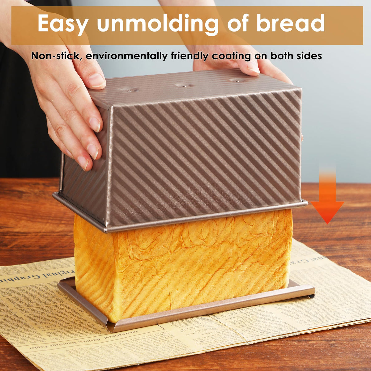 Spmarkt bread pan bottom holes promote even heating and moisture control