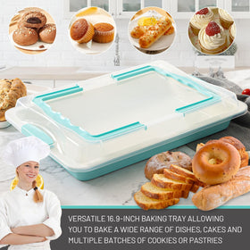 Spmarkt oven-safe up to 450°F demonstration for versatile baking use.