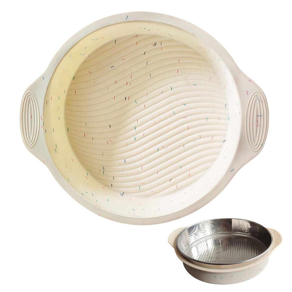 Spmarkt silicone cheesecake pan protector provides a waterbath seal for 9-10 inch pans.
