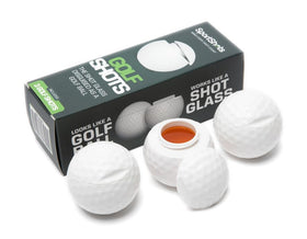 Sport Shots golf ball shaped shot glasses 3-pack for fun golf outings
