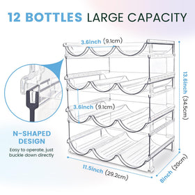 Spospo kitchen desk bottle holder keeps bottles within easy reach.