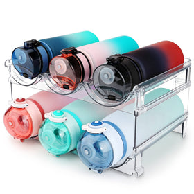 Spospo bottle organizer cabinet keeps bottles neatly arranged and easy to access