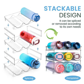 Spospo clear BPA-free plastic bottle rack shows sturdy, easy-to-clean design.