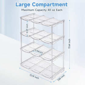 Spospo clear BPA-free plastic rack offers durable storage for bottles