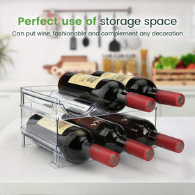 Spospo clear plastic organizer showcases bottles while protecting contents