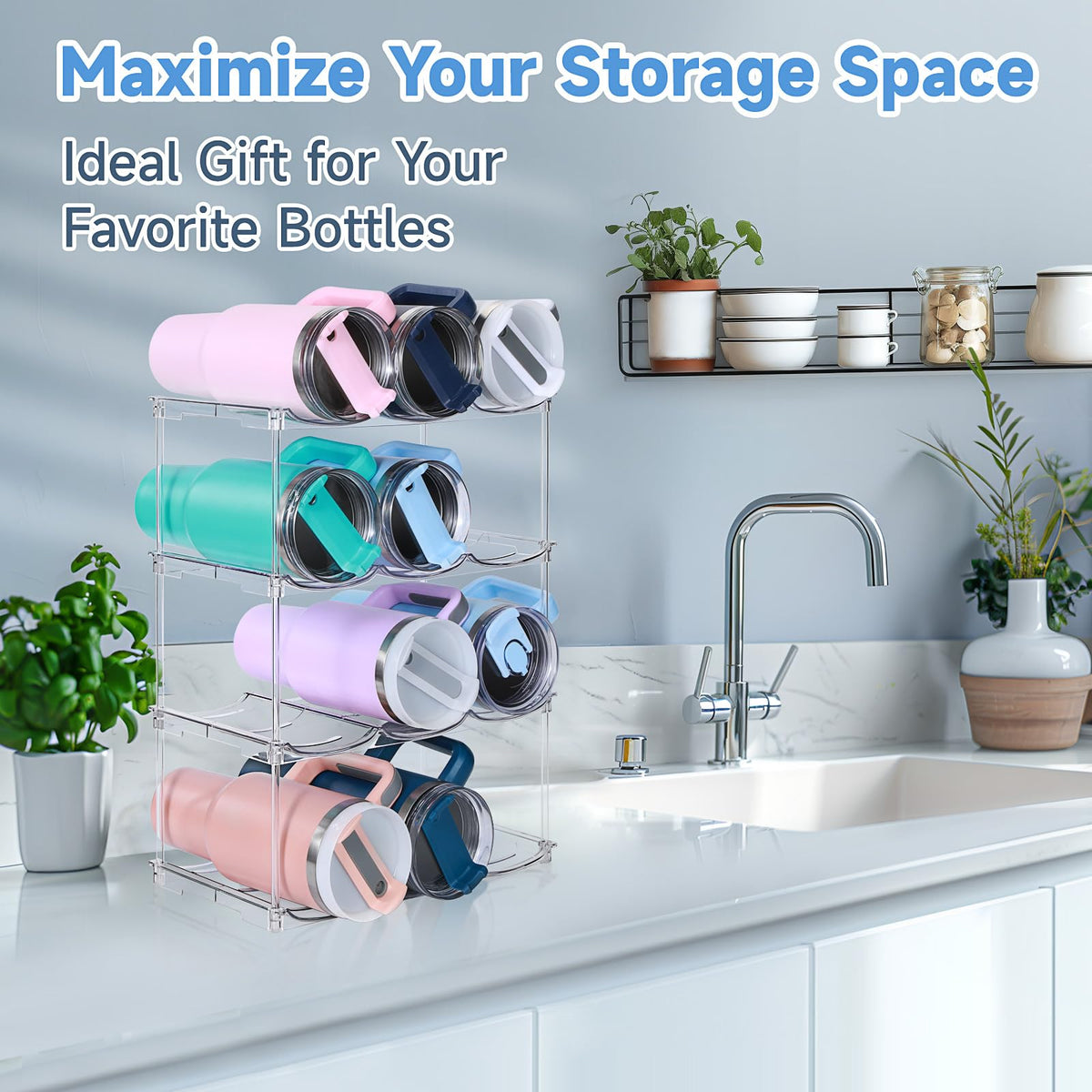 Spospo durable storage system for stacking and expanding in cabinets