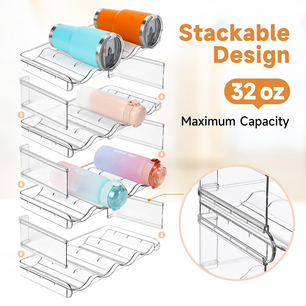 Spospo large-compartment bottle holder fits 12–32 oz bottles for versatile storage.