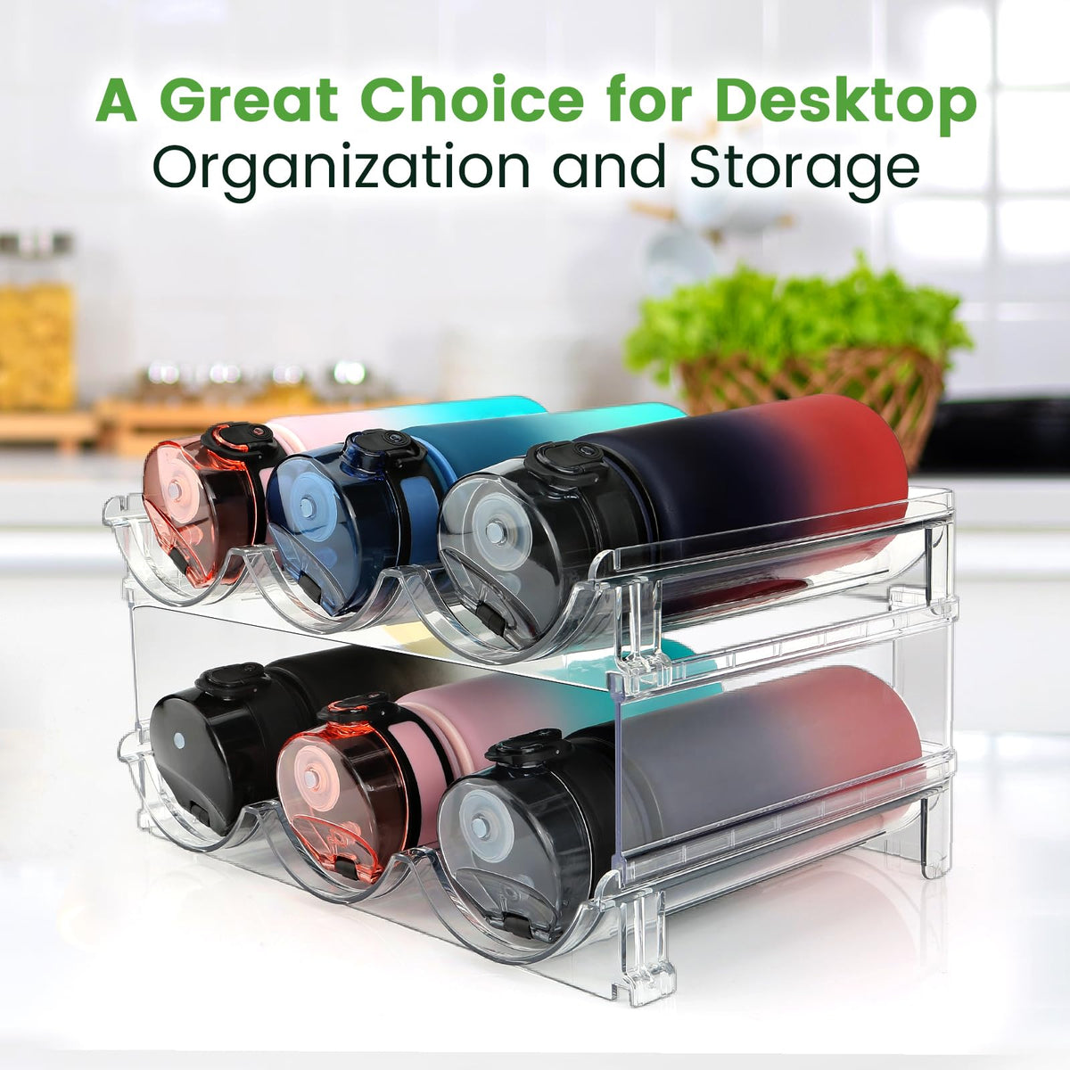 Spospo pantry refrigerator bottle rack streamlines cooling and accessibility
