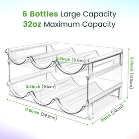 Spospo stackable bottle rack doubles storage without crowding shelves