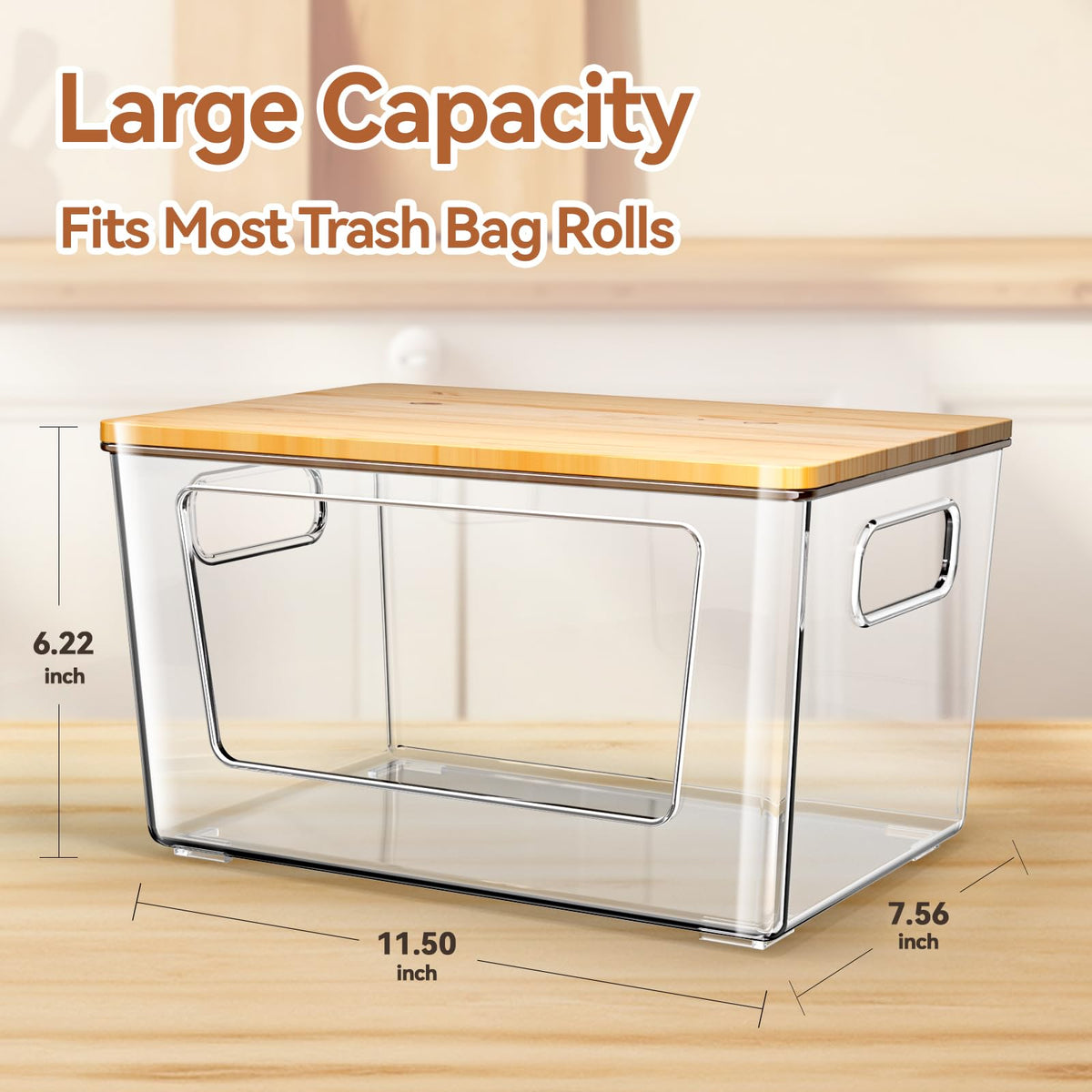 Spospo stackable under-sink organizer fits kitchen and pantry storage.
