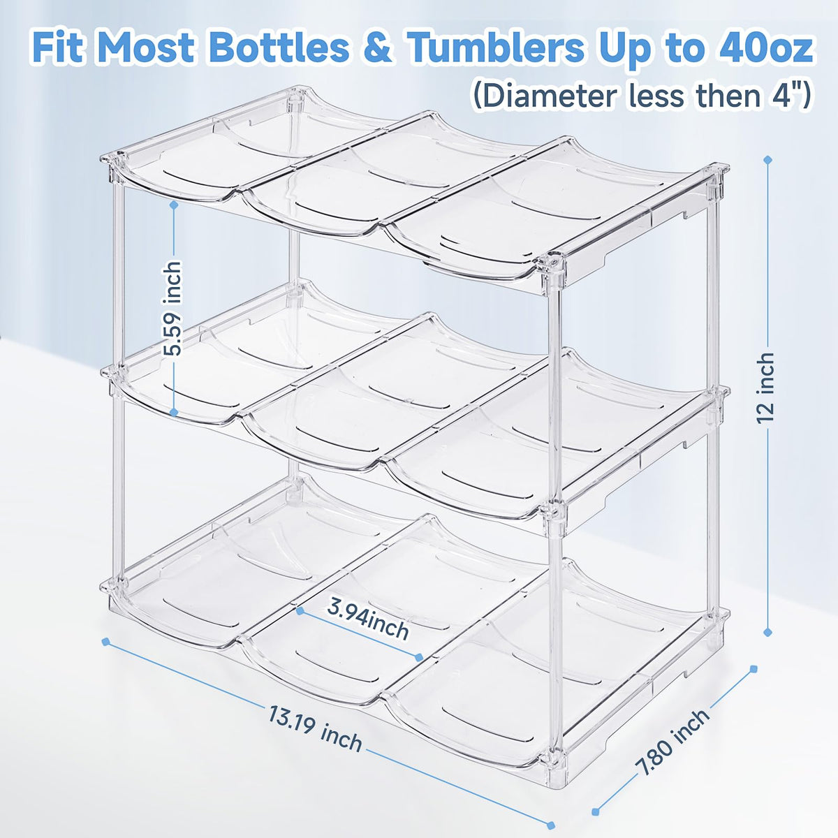 Spospo versatile organizer stores wine, soda, and other bottles.