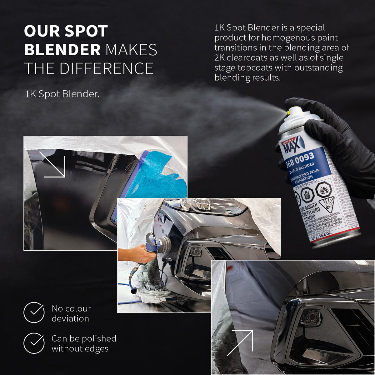 SprayMax 1K Spot Blender used in body shops to speed refinishing