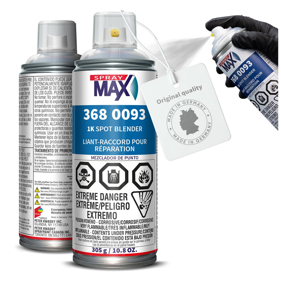 SprayMax 1K Spot Blender clear bottle ready for edge melt-in testing