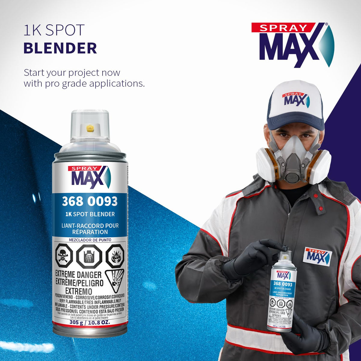 SprayMax 1K Spot Blender compatible with 2K topcoats for blending
