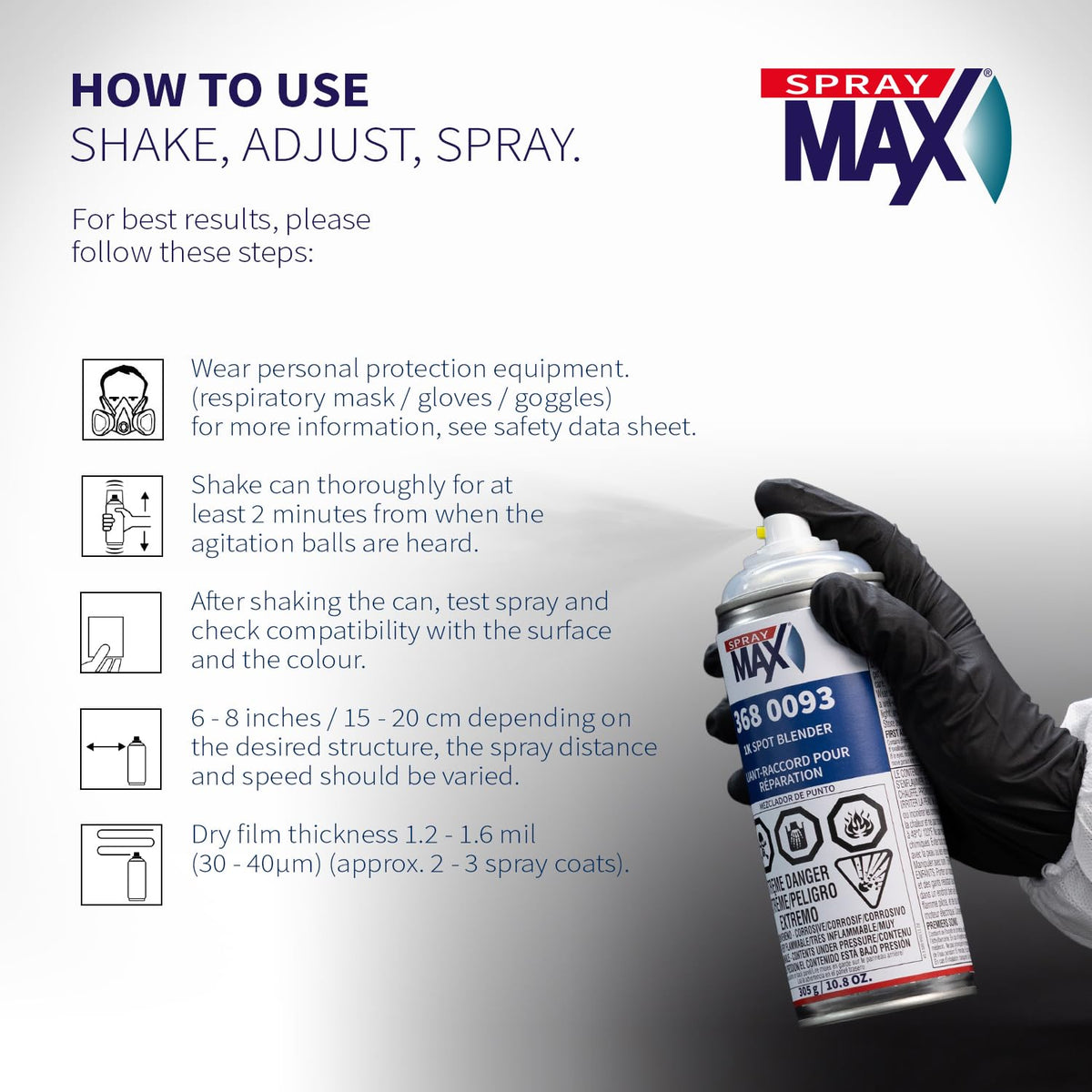 SprayMax 1K Spot Blender melts edge transitions for seamless repairs