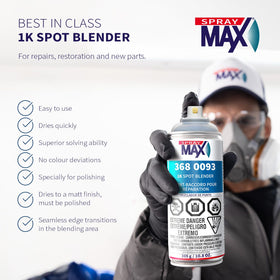 SprayMax 1K Spot Blender dries to matte finish for polishing