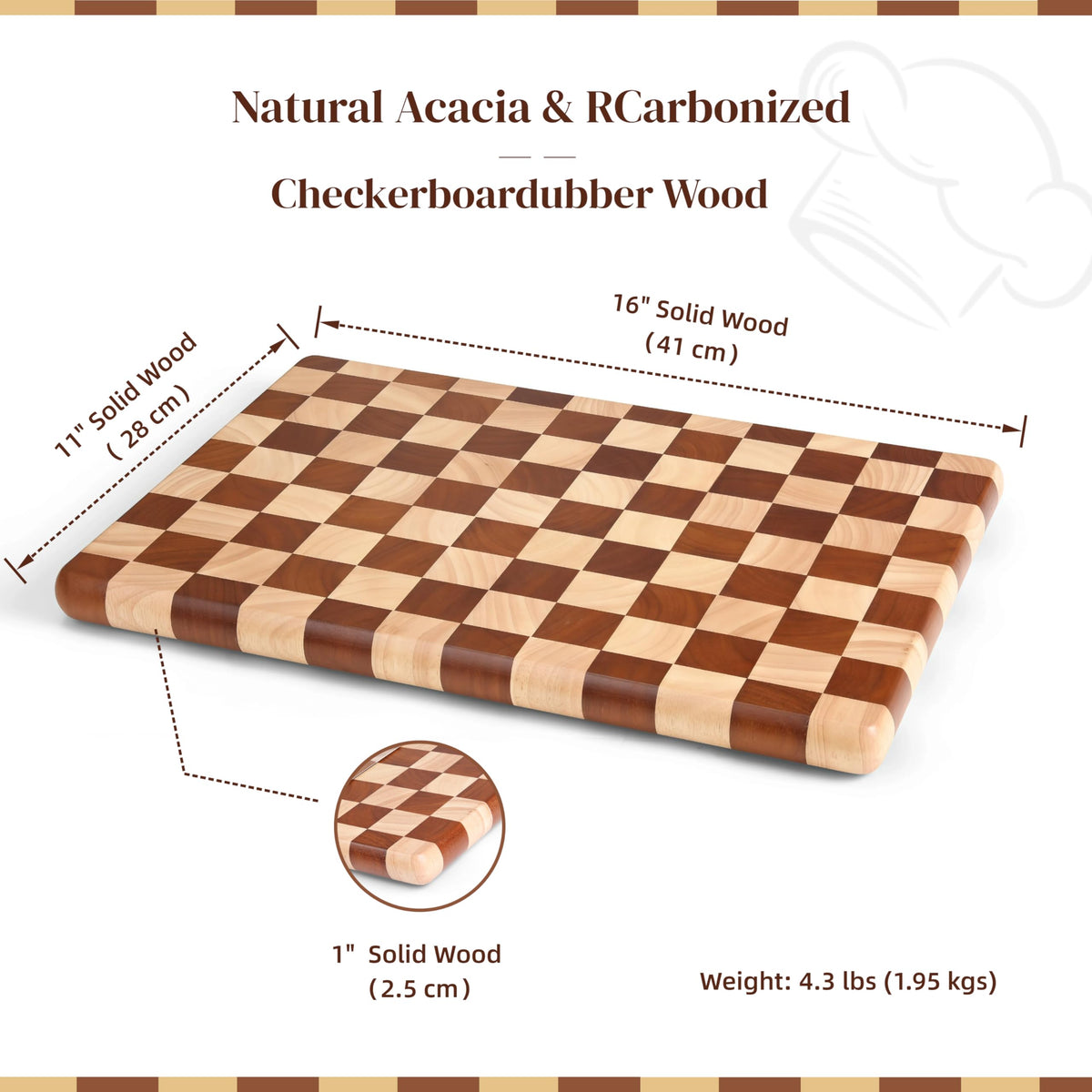 Sprbriolsm checkered cutting board charcuterie display suitable for meats and cheeses