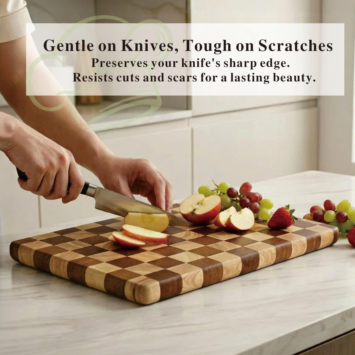 Sprbriolsm checkered board serving meat and cheese with bread and fruit