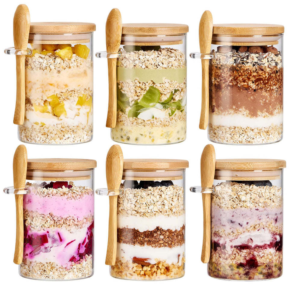 Spreccio 22 oz airtight glass jar with spoon lid for easy serving and storage