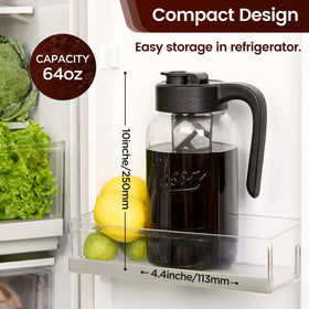 Spreccio airtight leakproof lid on glass pitcher for secure storage