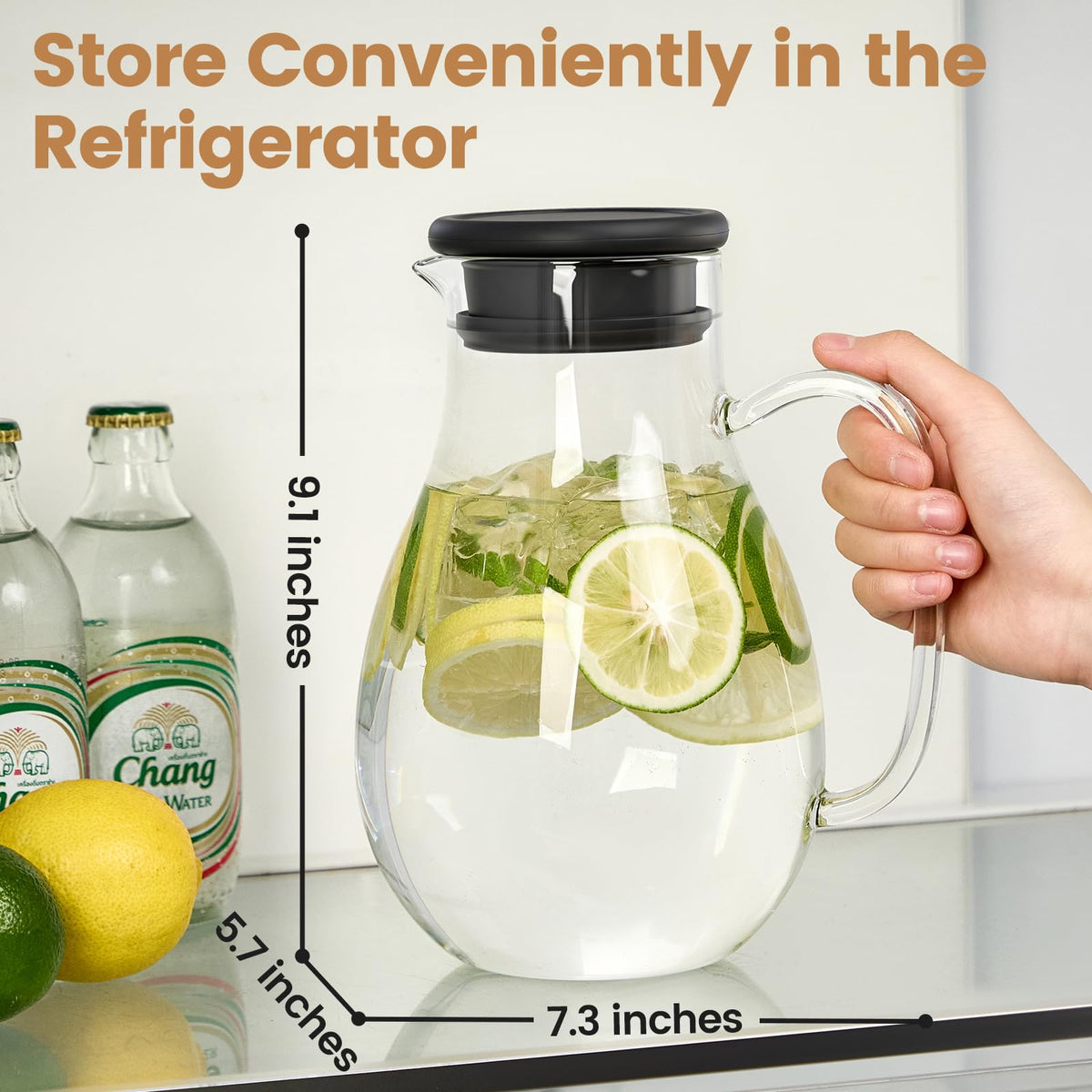 Spreccio borosilicate glass construction resists temperature changes for hot or cold beverages.