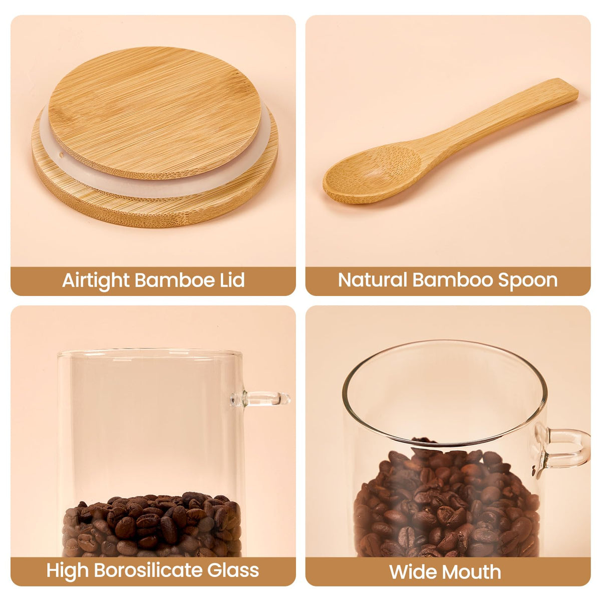 Spreccio versatile jar ideal for coffee beans, tea leaves, spices