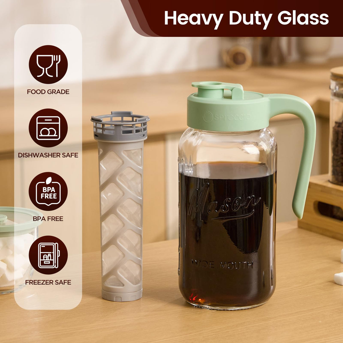 Spreccio dishwasher-safe design makes cleaning quick and easy.