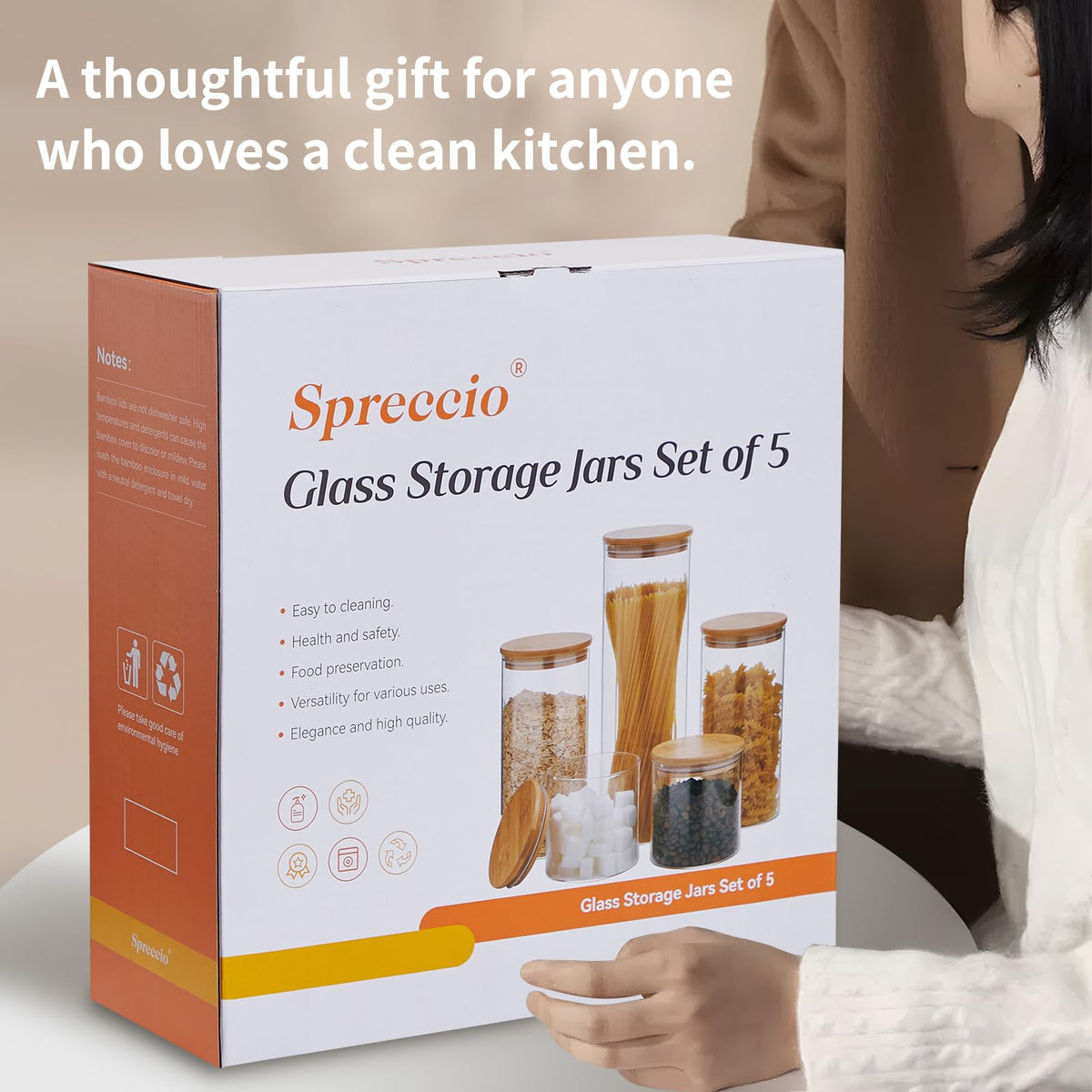 Spreccio dishwasher-safe glass jars simplify cleanup